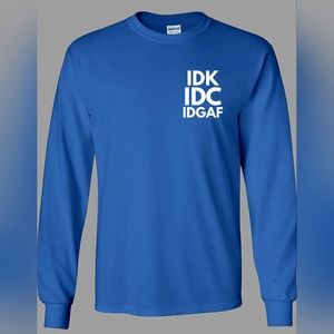 Blue Long Sleeve Shirt Graphic Tee